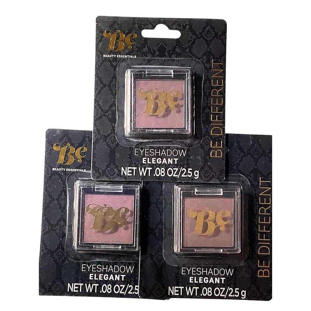 3-PK Beauty Essentials (Purple) Eyeshadow, Elegant, Compact, .08 oz. Each